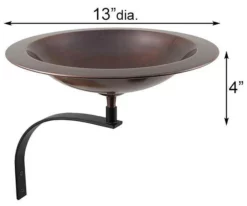 Achla Classic II Bird Bath With Wall Bracket Standing Bird Baths