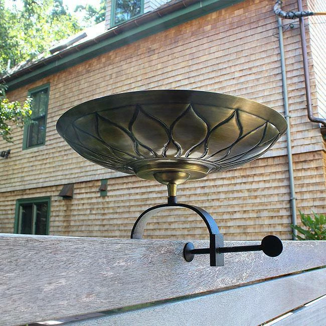 Achla African Daisy Bird Bath With Over Rail Bracket 5 Achla African Daisy Bird Bath With Over Rail Bracket