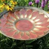 Achla Standing Bird Baths Red African Daisy Bird Bath With Stake