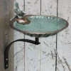 Achla Scalloped Shell Bird Bath With Wall Bracket