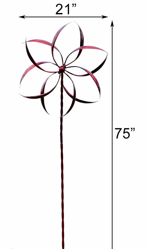 Ancient Graffiti Kinetic Dual Feather Large 75" Red Wind Spinner Lawn & Garden 4 Ancient Graffiti Kinetic Dual Feather Large 75" Red Wind Spinner Lawn & Garden