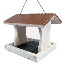 Woodlink Audubon Nantucket White Copper Colored Roof Ranch Bird Feeder
