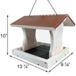Woodlink Audubon Nantucket White Copper Colored Roof Ranch Bird Feeder