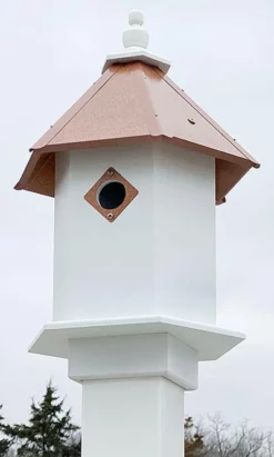 Decorative Houses Sycamore Bird House With Hammered Copper Roof By A Wing And A Prayer