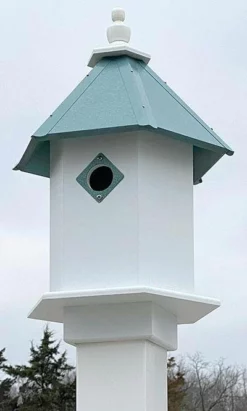 Decorative Houses Sycamore Bird House With Verdigris Roof By A Wing And A Prayer