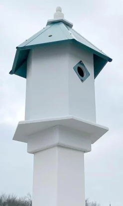 Decorative Houses Sycamore Bird House With Verdigris Roof By A Wing And A Prayer