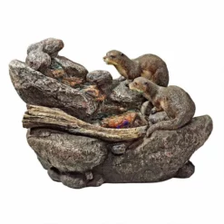 Design Toscano Curious Sea Otters Tabletop Fountain
