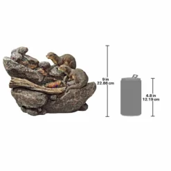 Design Toscano Curious Sea Otters Tabletop Fountain