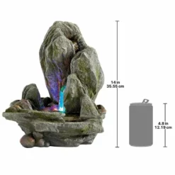 Design Toscano Boulder Falls Cascading Tabletop Fountain