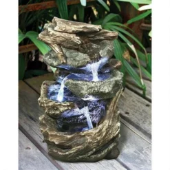 Design Toscano Glacier Peak Cascading Tabletop Fountain