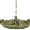 Esschert Design Aged Metal Hanging Bird Bath With Two Birds 2 Esschert Design Aged Metal Hanging Bird Bath With Two Birds