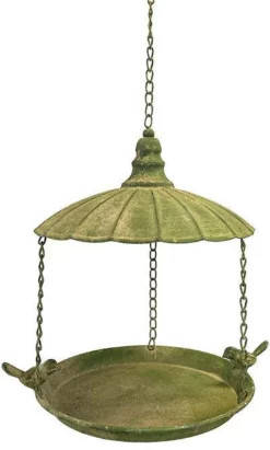 Esschert Design Hanging Feeders Aged Metal Green Hanging Bird Feeder