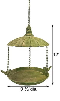 Esschert Design Hanging Feeders Aged Metal Green Hanging Bird Feeder