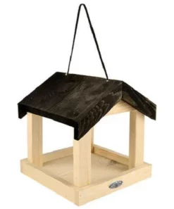 Esschert Design Hanging Feeders Wooden Fly Through Hanging Platform Feeder