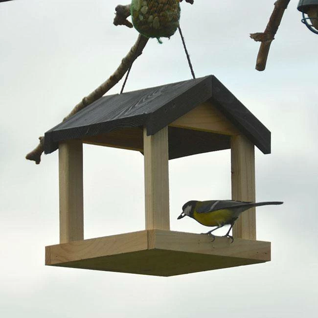 Esschert Design Hanging Feeders Wooden Fly Through Hanging Platform Feeder 6 Esschert Design Hanging Feeders Wooden Fly Through Hanging Platform Feeder