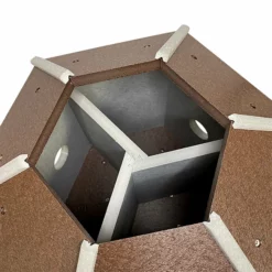 Green Meadow Houses & Feeders Polywood Recycled Plastic Gazebo Bird House, Brown And Gray Post / Pole Mounted Houses