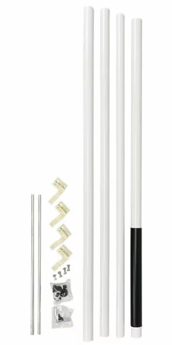 Telescoping Purple Martin House And Gourds Pole, White, 15' By Heath Mfg. Bird House Accessories