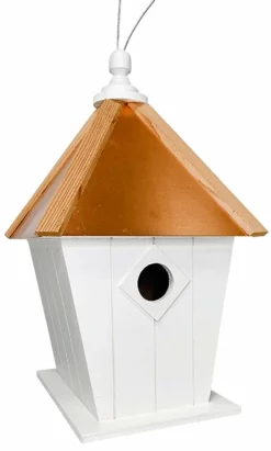 Home Bazaar Decorative Houses Paxton Hanging Bird House With Copper Roof