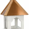 Home Bazaar Post / Pole Mounted Feeders Madison Hanging Platform Bird Feeder With Copper Roof