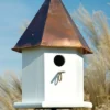 Heartwood Copper Songbird Deluxe Bird House, Brown Roof