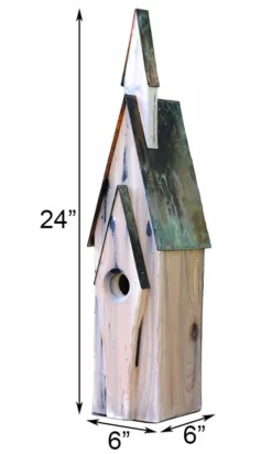 Post / Pole Mounted Houses Heartwood Graceland Bird House, Weathered White