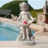 Design Toscano Standing Bird Baths Abigail's Bountiful Apron Bird Bath Sculpture 2 Design Toscano Standing Bird Baths Abigail's Bountiful Apron Bird Bath Sculpture