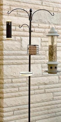 Panacea Products Wild Bird Feeding Station Kit, Black, 7'1"