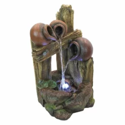 Design Toscano The Cascading Urns Of Ravello Illuminated Garden Fountain Lawn & Garden