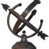 Rome Industries Armillary Brown Aluminum 10" Sundial With Sunbursts