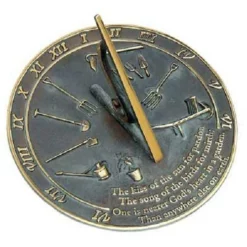 Rome Industries Kiss Of The Sun Brass Verdigris 9.875" Sundial