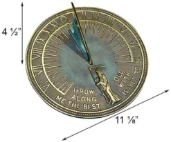 Rome Industries Father Time Brass Verdigris 11.125" Sundial