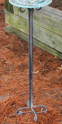 Rome Industries Antique Hammered Steel 32.5" Sundial Pedestal Lawn & Garden