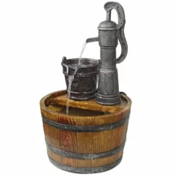 Design Toscano Lawn & Garden Cistern Well Pump Barrel Garden Fountain