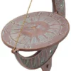Whitehall Products Sun And Moon Copper Verdi 12" Aluminum Sundial Lawn & Garden