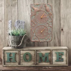 Whitehall Products Lawn & Garden Cardinal Copper Verdi 13.5" Clock & Thermometer