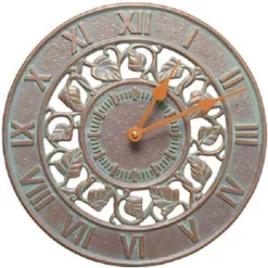 Whitehall Products Ivy Silhouette Copper Verdi 12" Clock