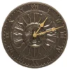 Whitehall Products Sunface French Bronze 12" Clock Lawn & Garden