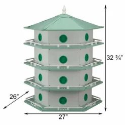 Heath Mfg Aluminum 24-Room Deluxe Purple Martin House Post / Pole Mounted Houses