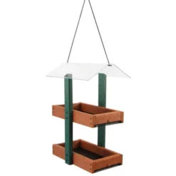 Woodlink Audubon Going Green Double Platform Green & Brown Bird Feeder Hanging Feeders