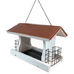 Woodlink Audubon Nantucket White Coppertop Ranch Feeder With Suet Cages