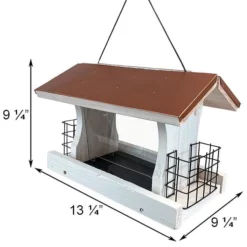 Woodlink Audubon Nantucket White Coppertop Ranch Feeder With Suet Cages
