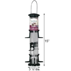 Woodlink Audubon Seed Tube Green Bird Feeder, 15"
