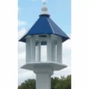 A Wing And A Prayer Decorative Feeders Azalea Bird Feeder With Cobalt Blue Roof