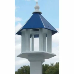A Wing And A Prayer Decorative Feeders Azalea Bird Feeder With Cobalt Blue Roof
