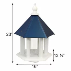 A Wing And A Prayer Decorative Feeders Azalea Bird Feeder With Cobalt Blue Roof