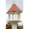 A Wing And A Prayer Decorative Feeders Azalea Bird Feeder With Hammered Copper Colored Metal Roof
