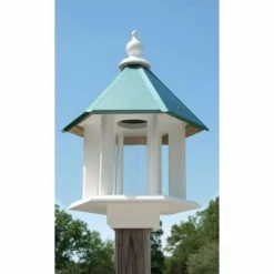 A Wing And A Prayer Decorative Feeders Azalea Bird Feeder With Verdigris Roof