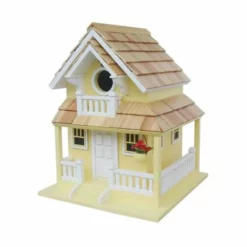 Home Bazaar Decorative Houses Backyard Cottage Yellow Bird House 7 Home Bazaar Decorative Houses Backyard Cottage Yellow Bird House