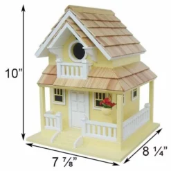 Home Bazaar Decorative Houses Backyard Cottage Yellow Bird House