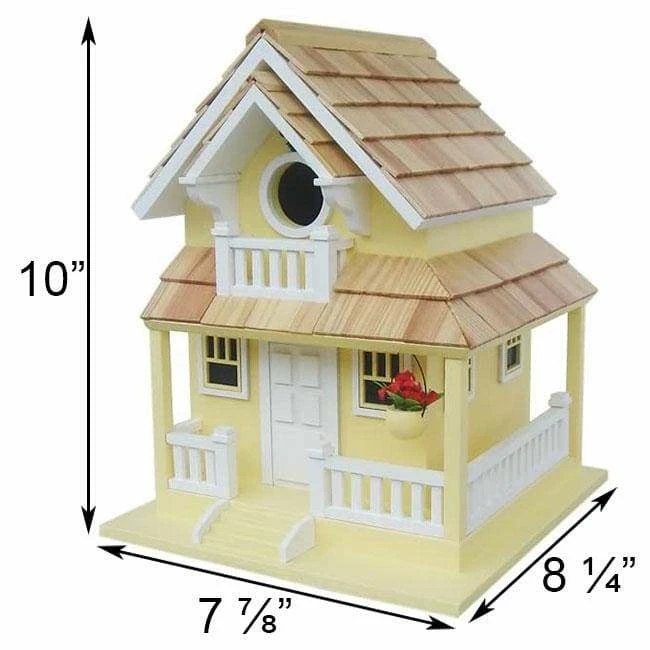 Home Bazaar Decorative Houses Backyard Cottage Yellow Bird House 4 Home Bazaar Decorative Houses Backyard Cottage Yellow Bird House